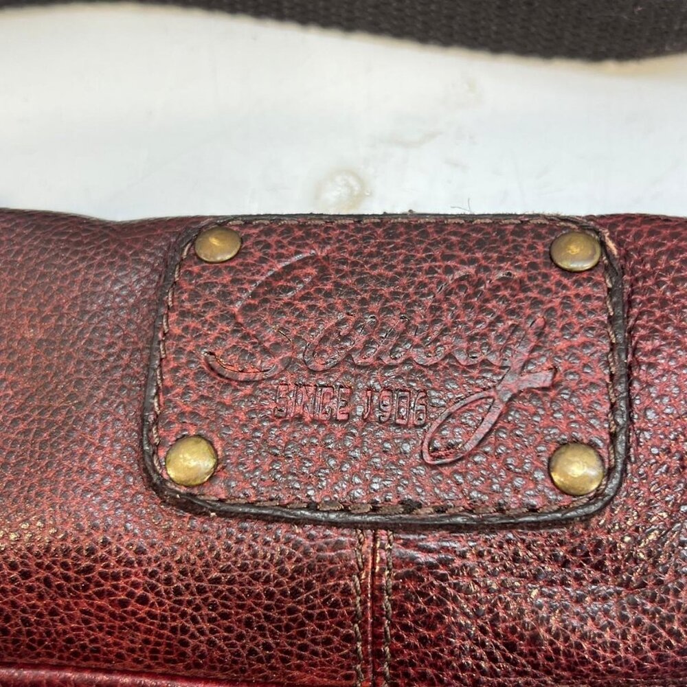 Scully Leather Waist Bag Fanny Pack Burgundy Adjustable Strap Vintage Classic - Picture 2 of 2
